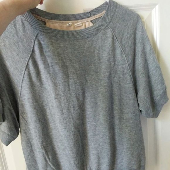 Oversized gray and pink Anthropologie tee - Picture 2 of 3